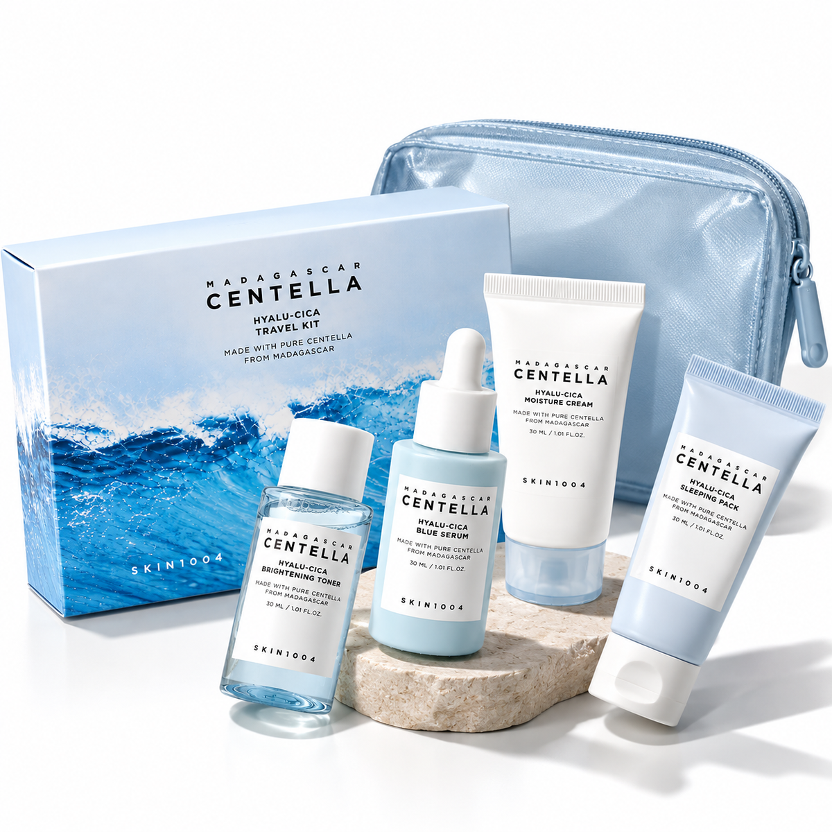SKIN1004 Hyalu-Cica 4-Step Skincare Travel Kit